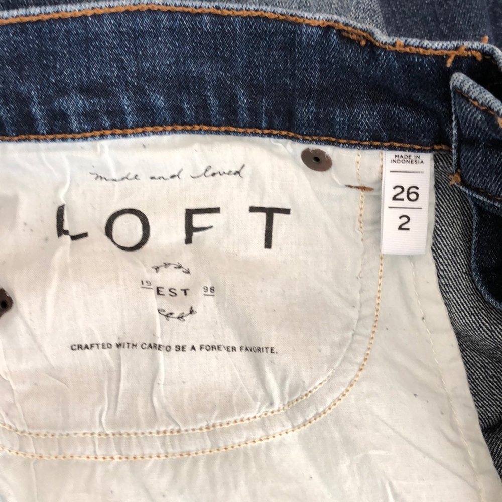 Made and Loved Loft Denim Shorts Size 2 (26) - Picture 7 of 9